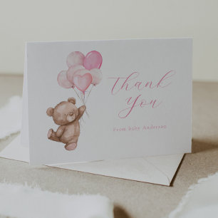 Tarjeta de agradecimiento para oso de peluche ¡Ape