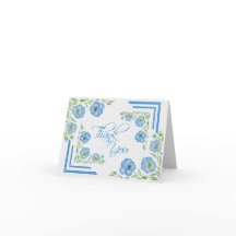 Tarjeta de agradecimiento para Pansies Azules