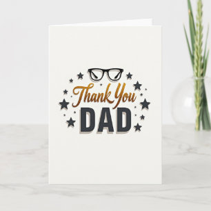 Tarjeta de agradecimiento para papá con brillo