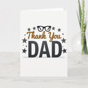 Tarjeta de agradecimiento para papá con gafas