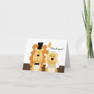Tarjeta de agradecimiento para pareja de novios Le