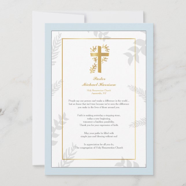 Tarjeta de agradecimiento para pastor (Anverso)