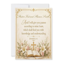 Tarjeta de Agradecimiento para Pastor y Esposa