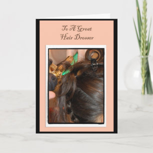 Tarjeta de agradecimiento para peluquero