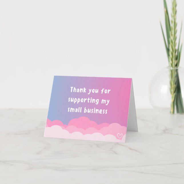 Tarjeta de agradecimiento para pequeña empresa Pas (Anverso)