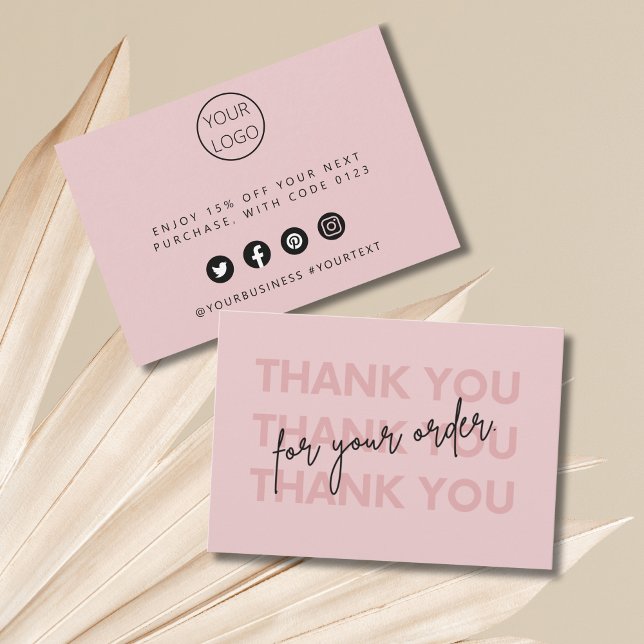 Tarjeta de agradecimiento para pequeñas empresas (Small Business Thank You Card For Customer)