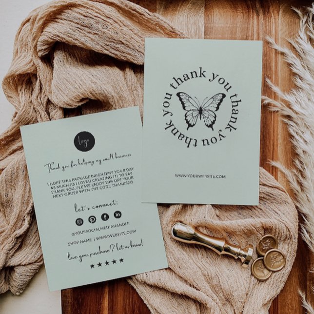 Tarjeta de agradecimiento para pequeñas empresas (Small Business Thank You Card,)