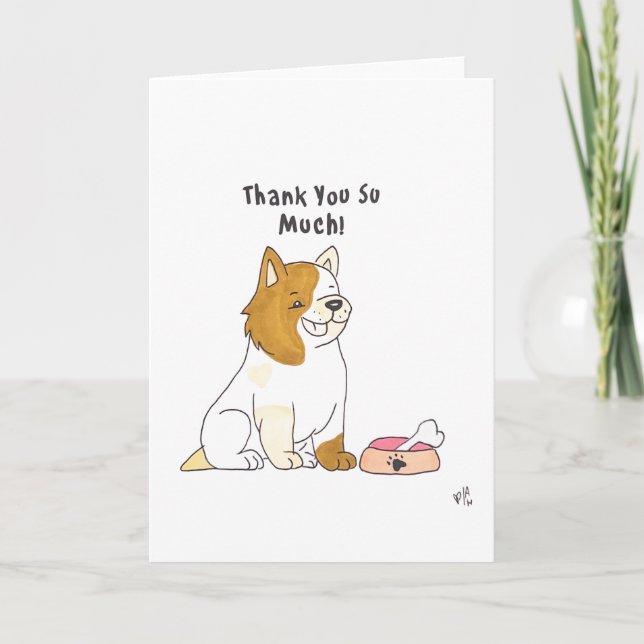 Tarjeta de agradecimiento para perro 2 (Anverso)