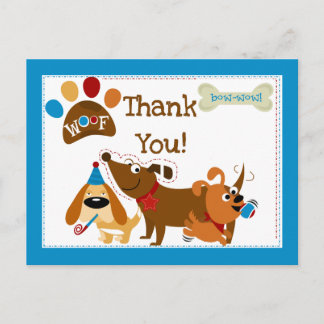 Tarjeta de agradecimiento para perro Bow Wow