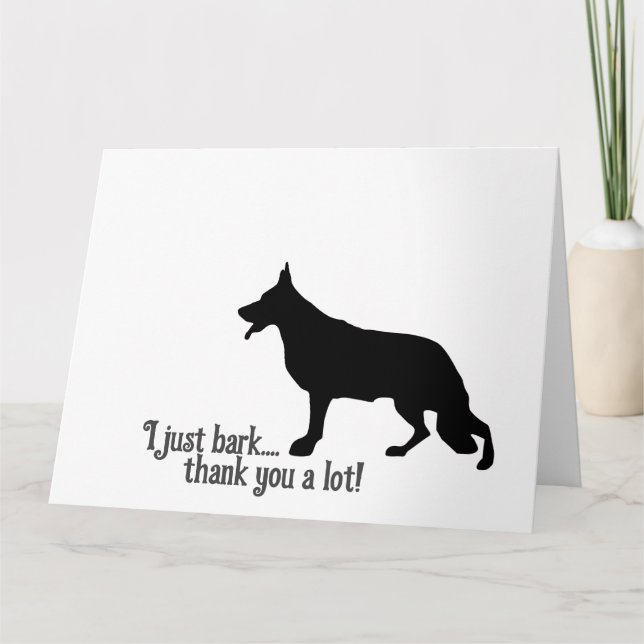 Tarjeta de agradecimiento para perro pastor (Anverso)