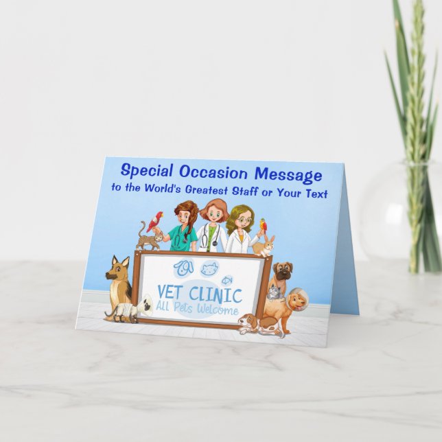 Tarjeta de agradecimiento para personal veterinari (Anverso)