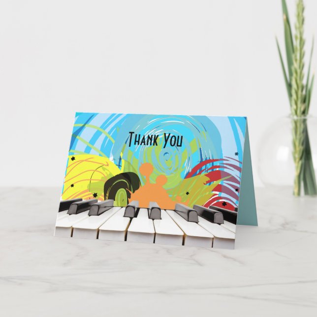 Tarjeta de agradecimiento para PIANO KEYS & STARS  (Anverso)