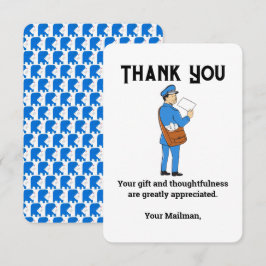 Tarjeta de agradecimiento para portador de correo 