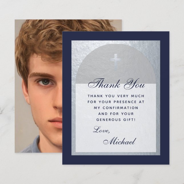 Tarjeta de agradecimiento para presupuesto de la M (Anverso / Reverso)