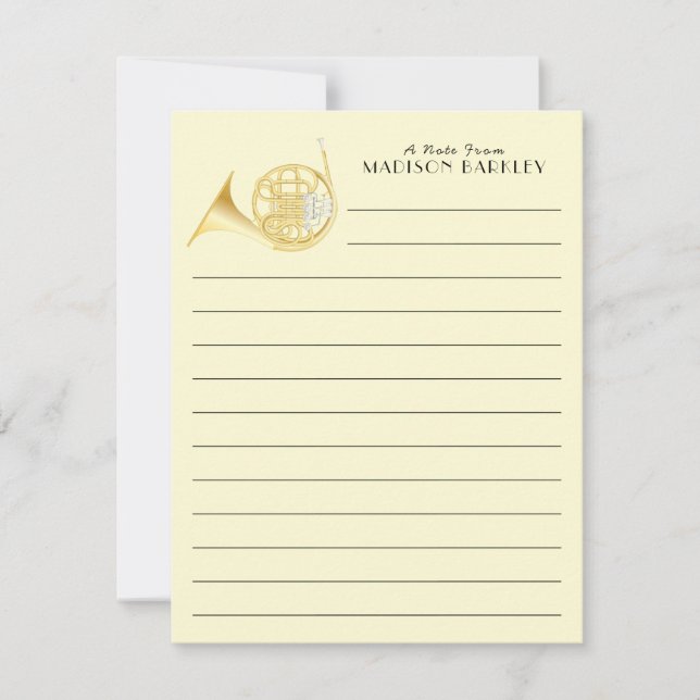 Tarjeta de agradecimiento para profesor de banda d (Anverso)