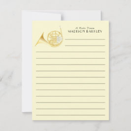 Tarjeta de agradecimiento para profesor de banda d