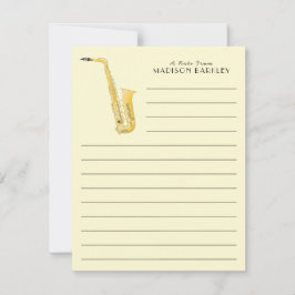 Tarjeta de agradecimiento para profesor de bandas