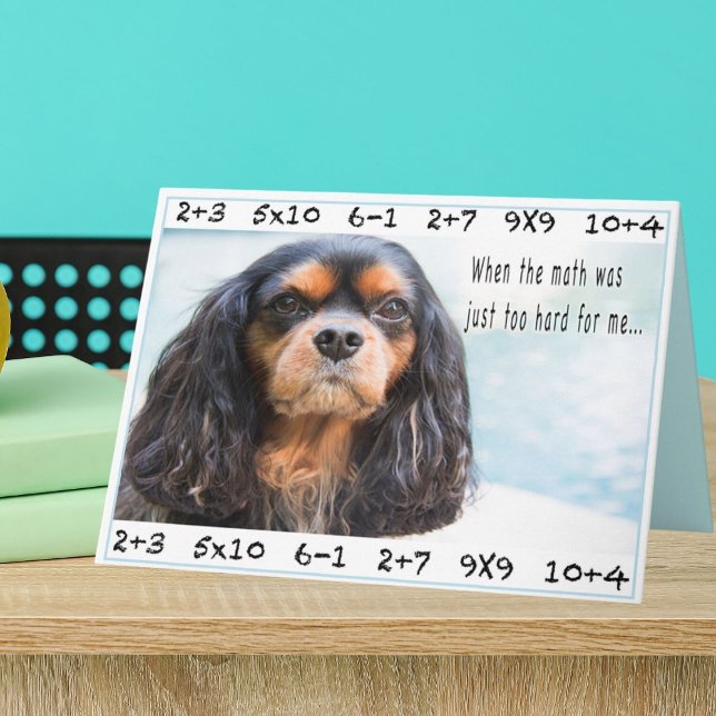 Tarjeta de agradecimiento para profesor de matemát (A cute thank you card for your Math teacher who also loves dogs!)