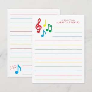 Tarjeta de agradecimiento para profesor de música 