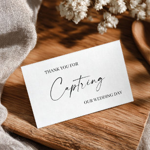 Tarjeta de agradecimiento para proveedor de boda