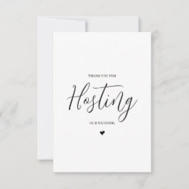 Tarjeta de agradecimiento para proveedor de bodas 