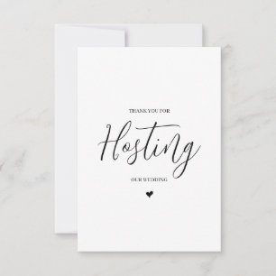 Tarjeta de agradecimiento para proveedor de bodas