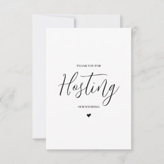 Tarjeta de agradecimiento para proveedor de bodas