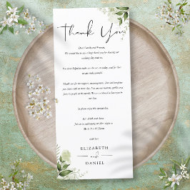 Tarjeta de agradecimiento para recepción de boda c