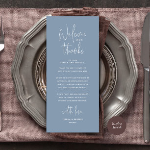Tarjeta de agradecimiento para recepción de boda d