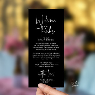 Tarjeta de agradecimiento para recepción de boda m