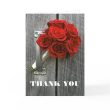 Tarjeta de agradecimiento para Red Rose Bouquet