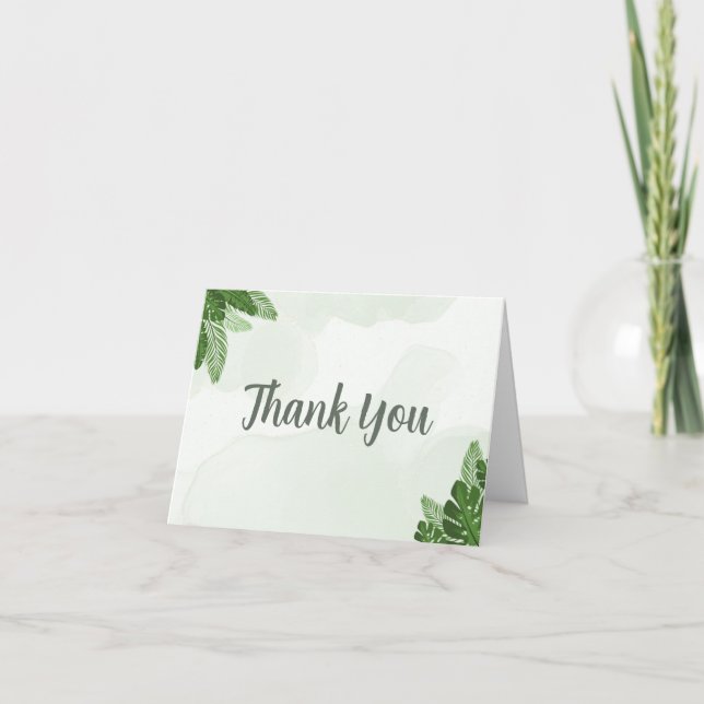 Tarjeta de agradecimiento para regadera Monstera V (Anverso)