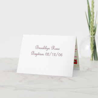 Tarjeta de agradecimiento para regalos de Bautismo
