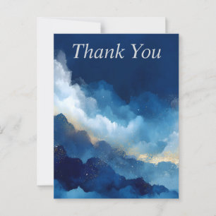 Tarjeta de agradecimiento para resumen de azul, bl