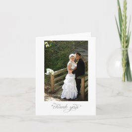 Tarjeta de agradecimiento para retrato de boda