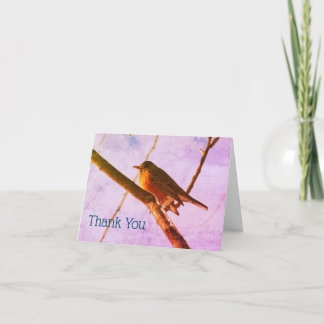 Tarjeta de agradecimiento para Robin In Snow Wildl