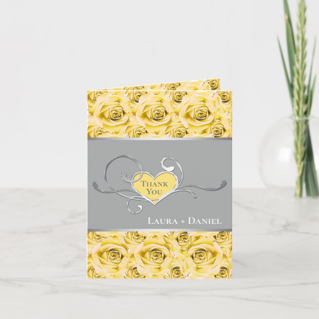 Tarjeta de agradecimiento para rosas blancas, amar (Anverso)