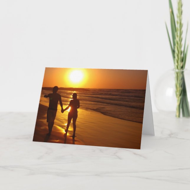 Tarjeta De Agradecimiento Para siempre, al atardecer (Anverso)