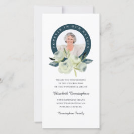 Tarjeta De Agradecimiento Para Siempre En Nuestro Corazón Foto Memorial Flor