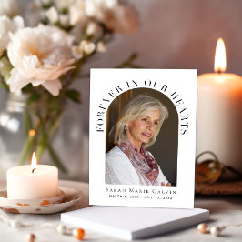 Tarjeta De Agradecimiento Para Siempre En Nuestro Corazón Foto Memorial Fune