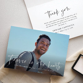 Tarjeta De Agradecimiento Para siempre en nuestro monumento funerario del co