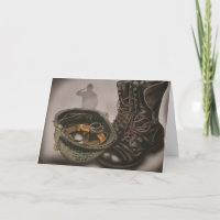 Tarjeta de agradecimiento para soldado, militar, e