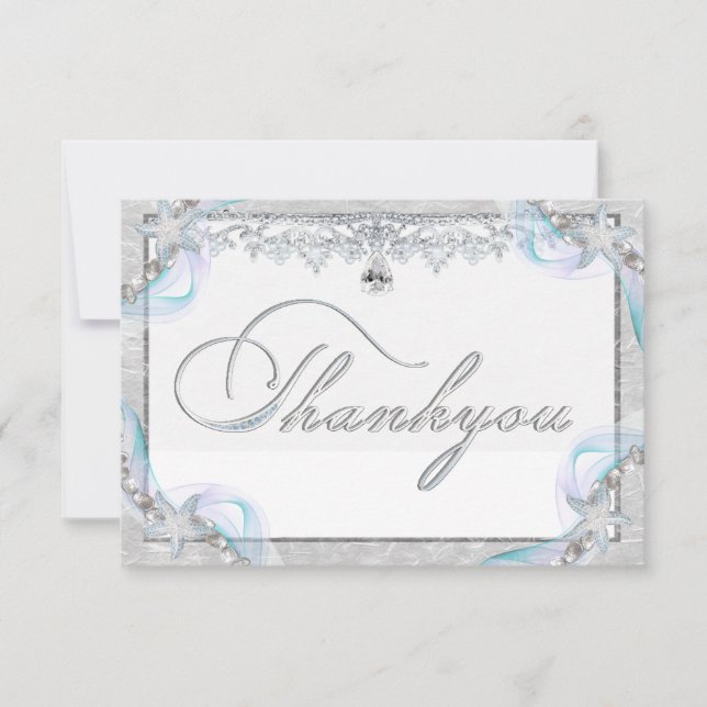 Tarjeta de agradecimiento para Starfish & Diamonds (Anverso)