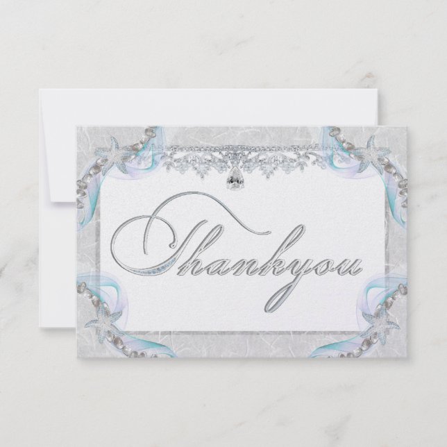 Tarjeta de agradecimiento para Starfish & Diamonds (Anverso)