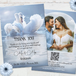 Tarjeta de agradecimiento para su foto Boda QR Swa