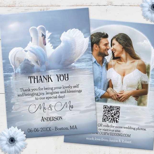 Tarjeta de agradecimiento para su foto Boda QR Swa (Subido por el creador)