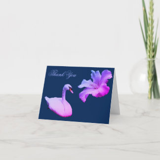 Tarjeta de agradecimiento para Swan E Hibiscus Per