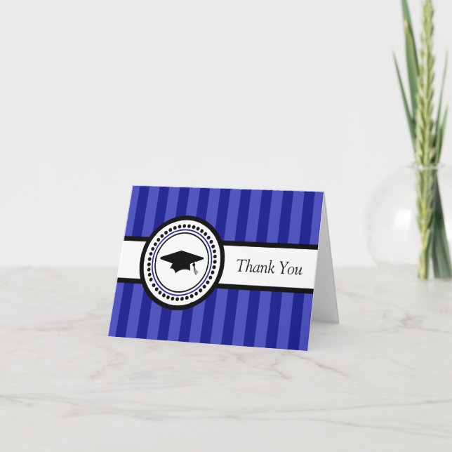 Tarjeta de agradecimiento para tapón de graduación (Anverso)