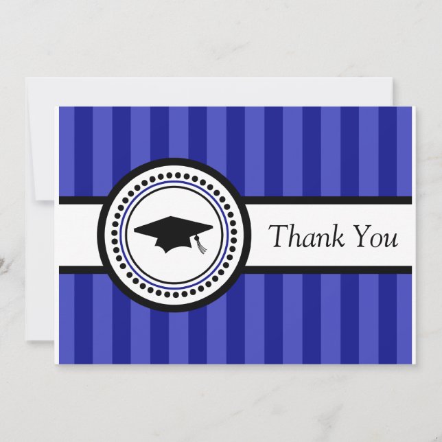 Tarjeta de agradecimiento para tapón de graduación (Anverso)