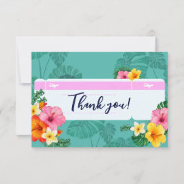 Tarjeta de agradecimiento para tarjeta de embarque